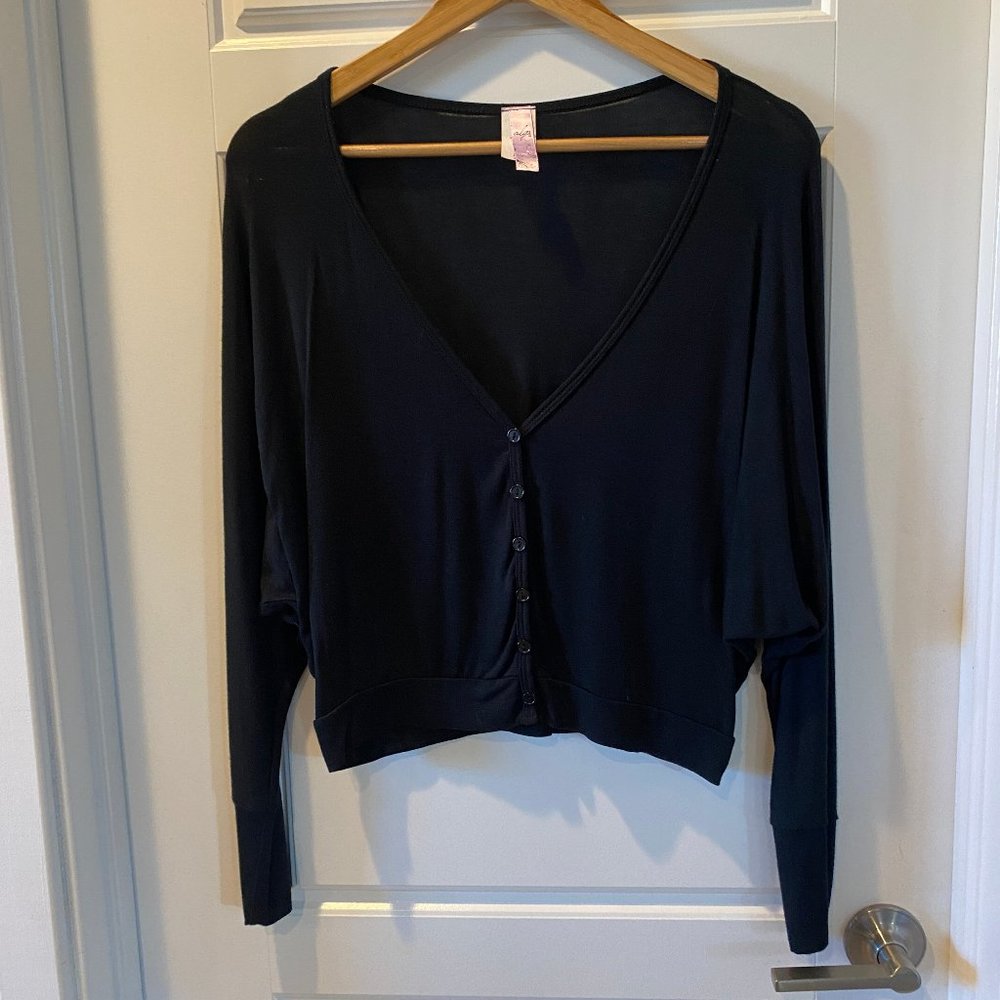 Alya black dolman sleeve cardigan in size S